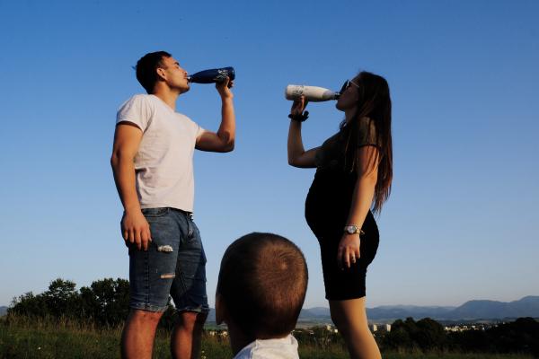 Dizajnová termofľaša biela 500ml MODROTLAČ 4